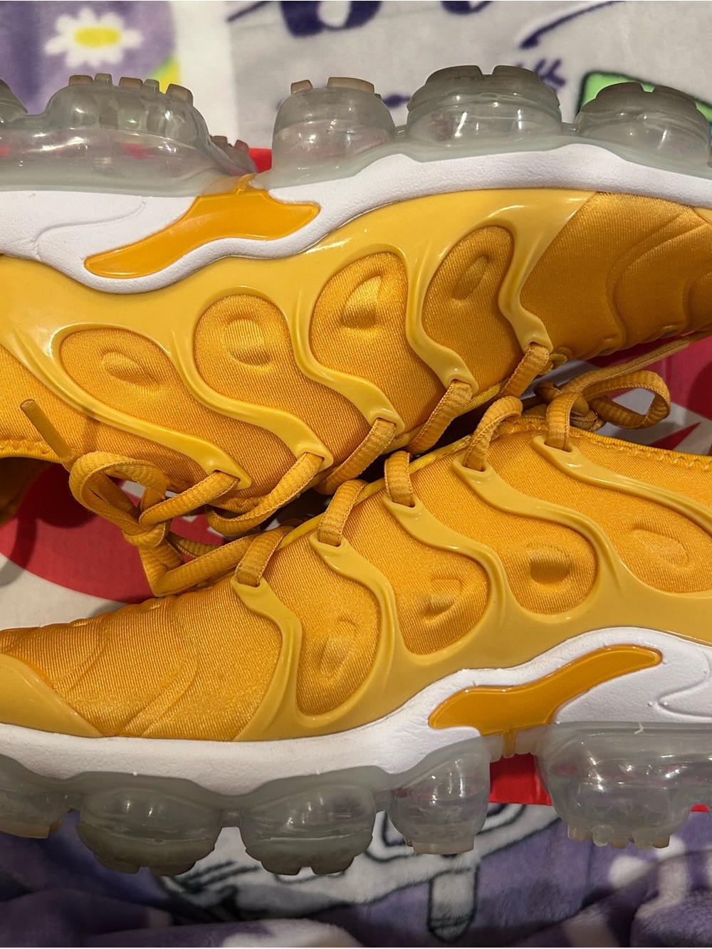 Nike Youth VaporMax Plus in Bright Yellow